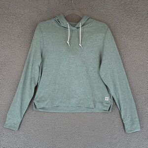 Rhoback Tempo performance Womens medium Heather Green cropped long sleeve Hoodie